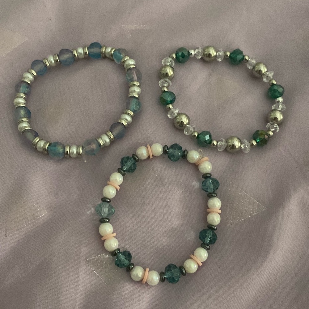 Blue bracelets